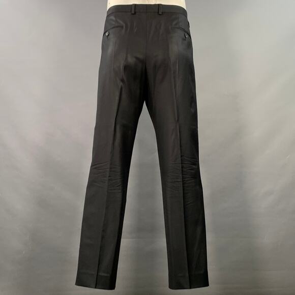 HUGO BOSS Size 44 Black Wool Single Breasted Notch Lapel Suit - Picture 5 of 16